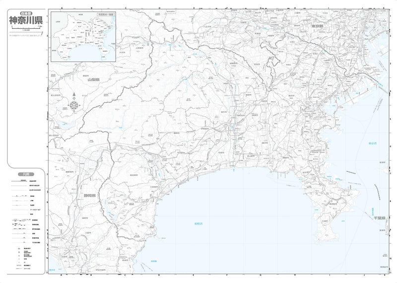 Prefecture Map Kanagawa (Prefecture Map 14)