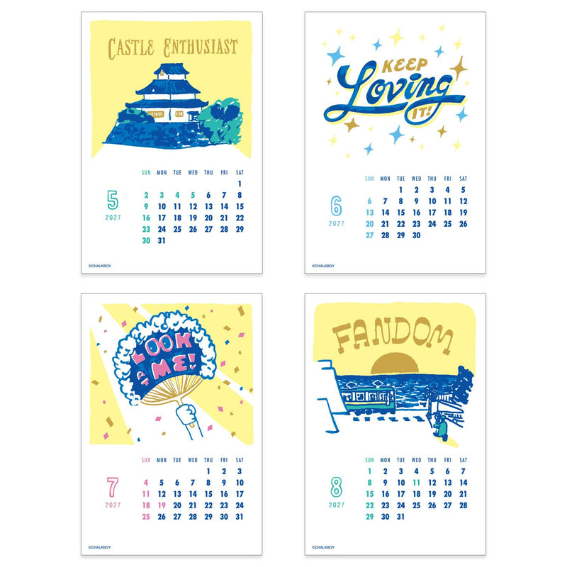 New Japan Calendar 2027 Desk Calendar Separate Moji NK8514