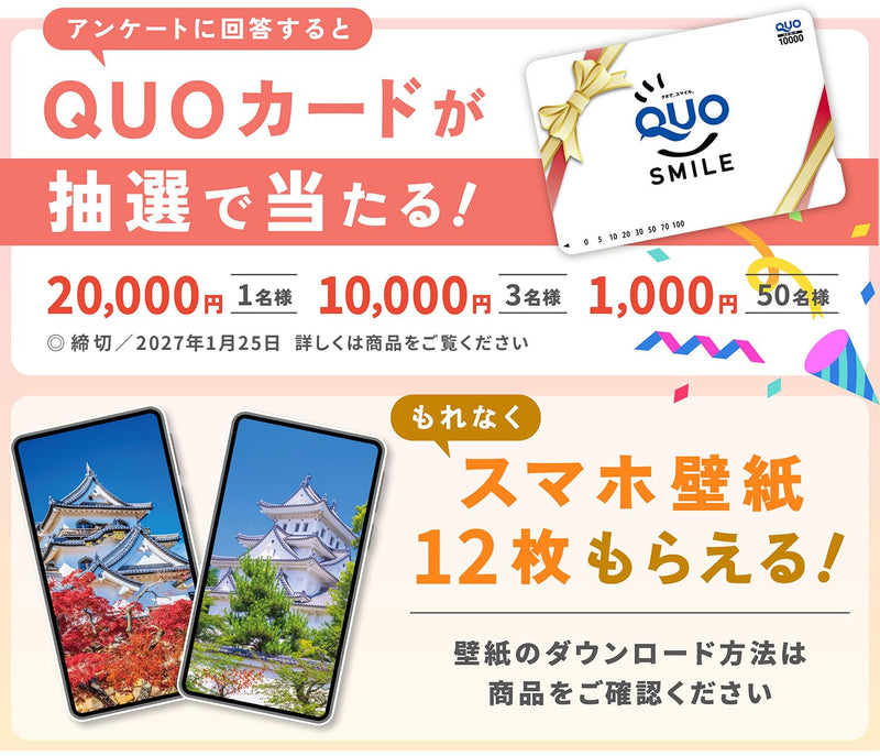 Shashin Koubou Calendar 'Beautiful Castles in Japan' 2027 Wall Calendar (with Transparent Holder)