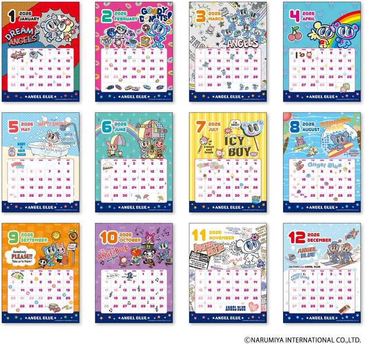 New Japan Calendar 2026 Desk Calendar ANGELBLUE NK4310