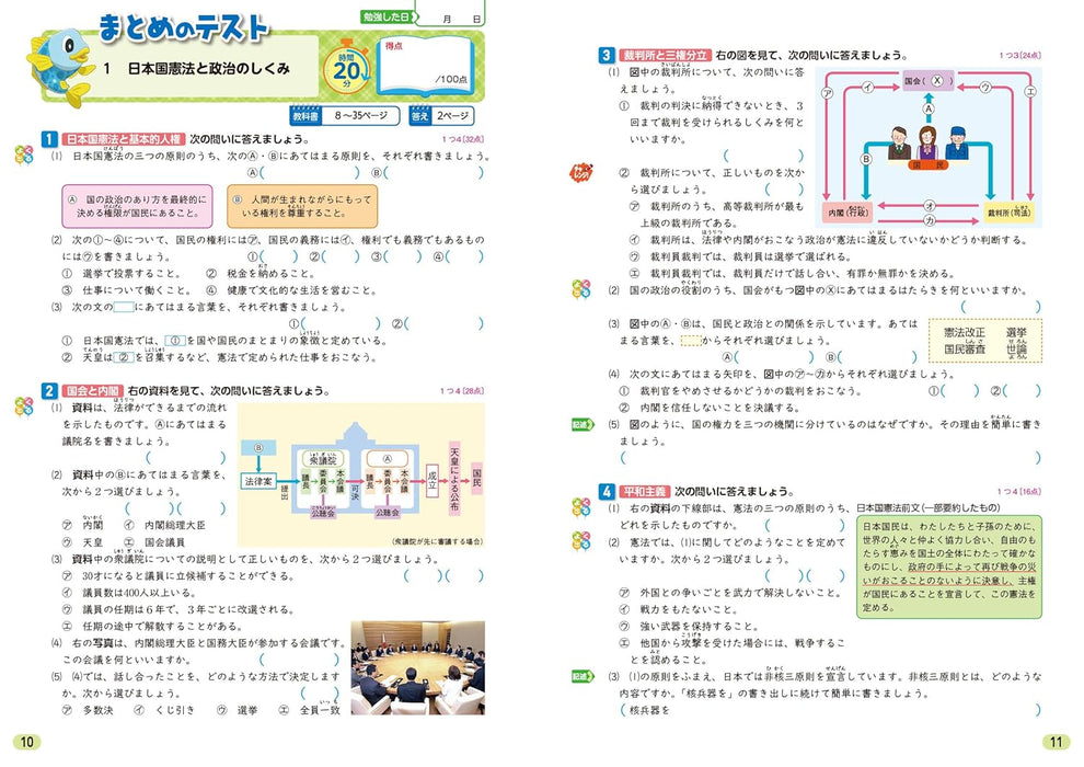 Shougaku Kyoukasho Work Social Studies 6th Grade Nihon Bunkyo Shuppan Edition