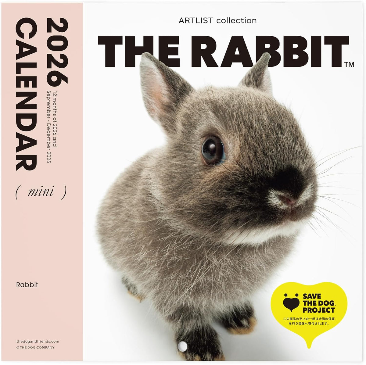 THE RABBIT 2026 Wall Calendar Mini Size — Japanese Book Store