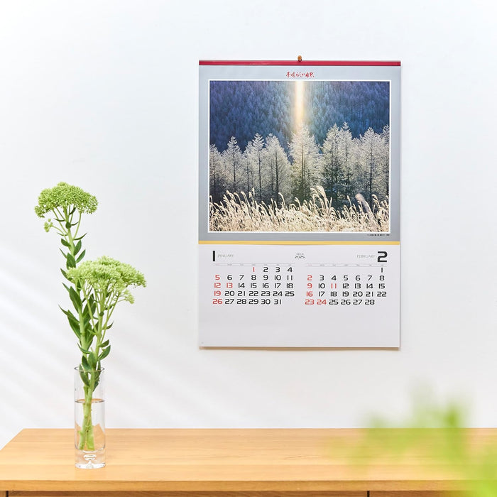 New Japan Calendar 2025 Wall Calendar Amazing Nature NK116 610x425mm