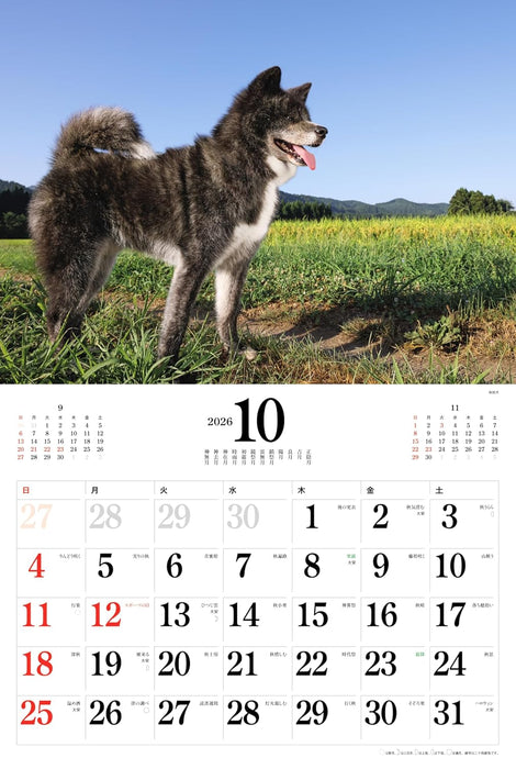 2026 Japanese Dogs Calendar