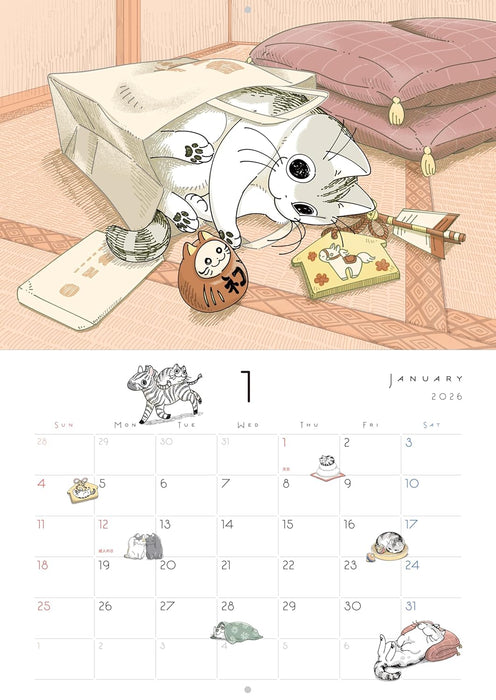 Nights with a Cat (Yoru wa Neko to Issho) 2026 CALENDAR