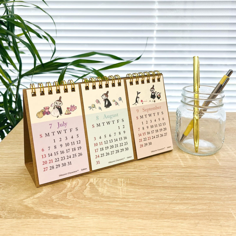 Gakken Sta:Ful 2025 Calendar Little My Desk Calendar 3-Month EM10003