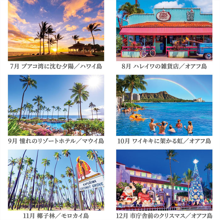 Shashin Koubou 'HAWAII Aloha Story' 2025 Desk Calendar (Double-Sided Design) 144 x 182mm