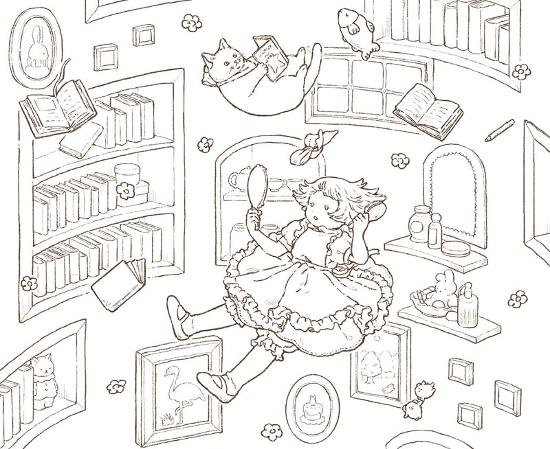 Alice and Dinah's Adventures in Wonderland - TOKIMEKU Coloring Book Series (Download Bonus Included)