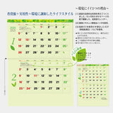 Todan 2025 Wall Calendar Green 2-Month eco (Perforated 15 Months) 53.5 x 38cm TD-30944