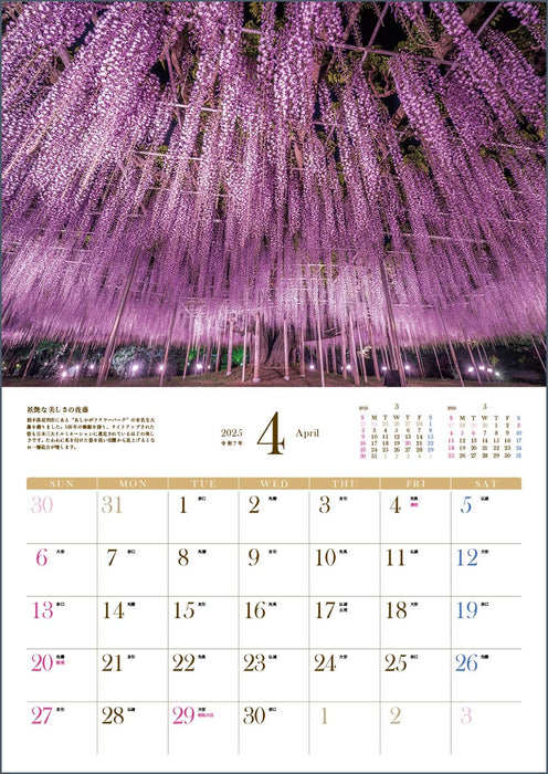 Discover Japan's Breathtaking Scenery: Seasonal Flowers Calendar 2025 (Monthly/Wall Calendar)