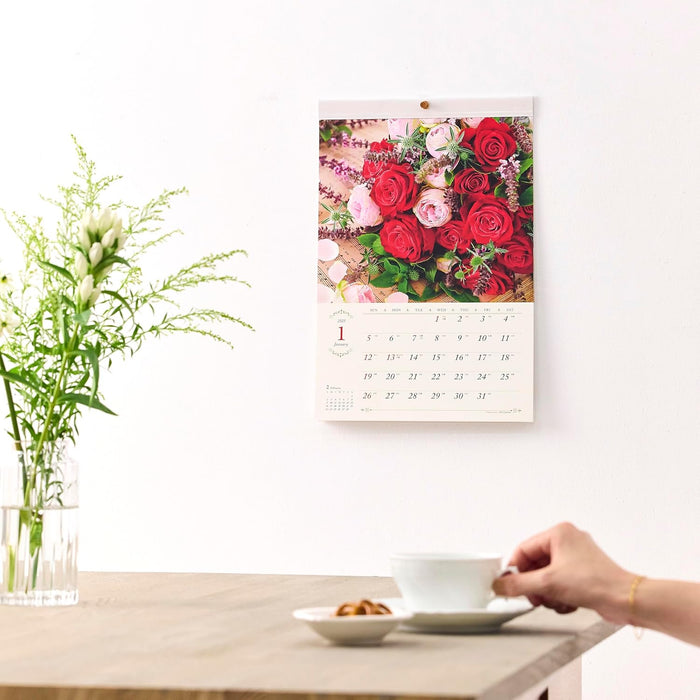 New Japan Calendar 2025 Wall Calendar Brilliant Flowers NK4016