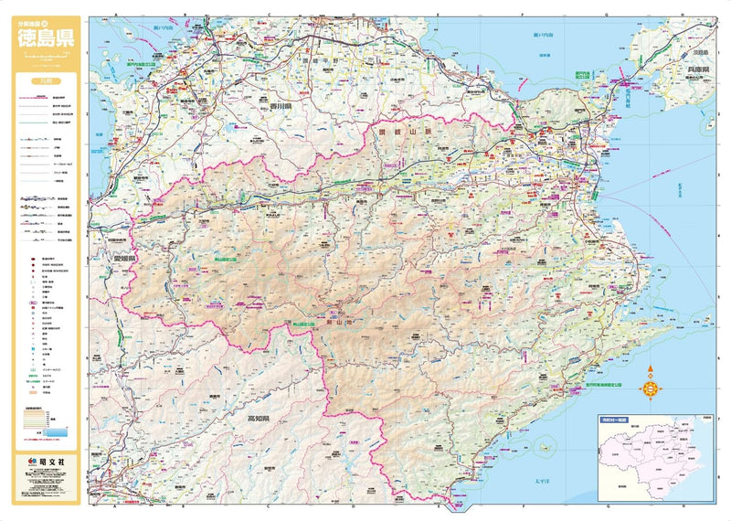 Prefecture Map Tokushima (Prefecture Map 36)