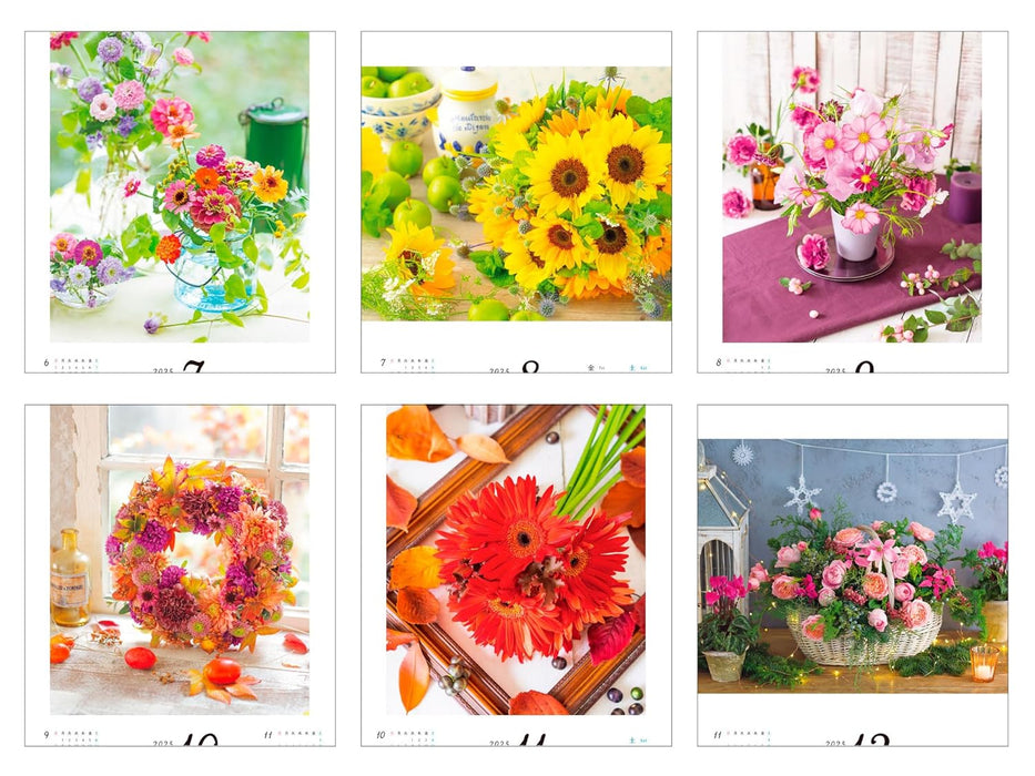 Calendar 2025 Petit Flower Adorable Small Flower Calendar (Monthly/Wall Calendar) (Impress Calendar 2025)