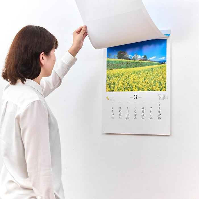 New Japan Calendar 2025 Wall Calendar PURE Memorable Scenery of Japan NK84