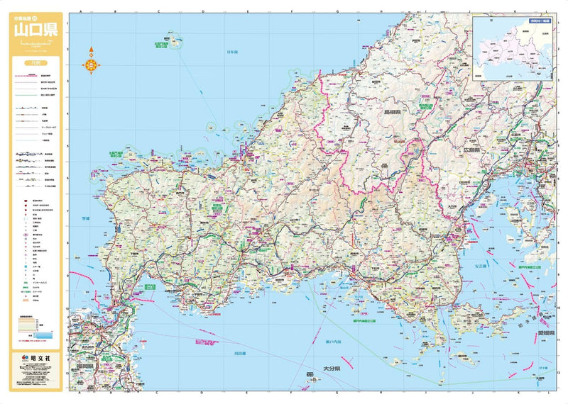 Screen Map Prefectural Map: Yamaguchi (Prefecture Map 35)