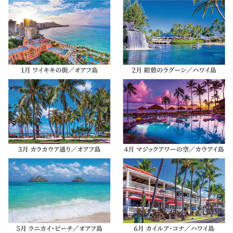 Shashin Koubou Calendar 'HAWAII Aloha Story' 2026 Desk Calendar 144 x 182mm