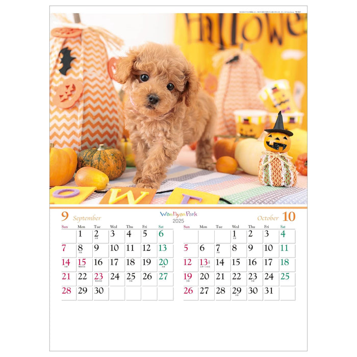 Todan 2025 Wall Calendar Wan Nyan Park 53.5 x 38cm TD-931