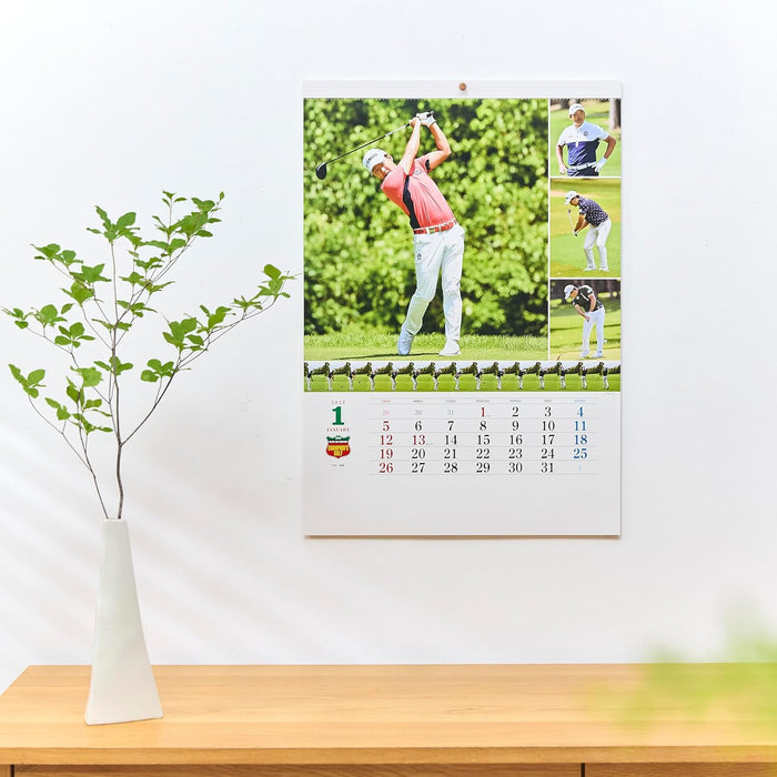 New Japan Calendar 2025 Wall Calendar Champion's Golf NK129 607x425mm