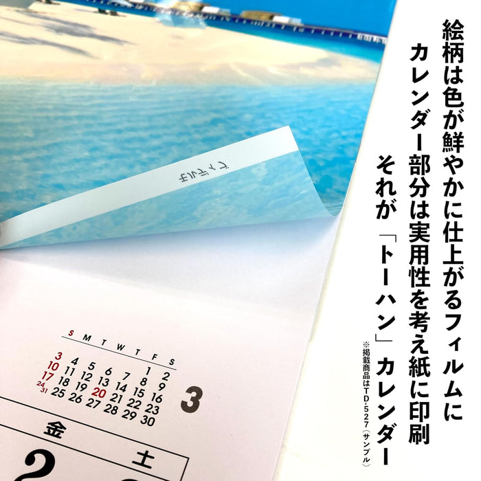 Todan 2025 Calendar Poetical Scenery with Japanese Holidays Tohan DX Film 75 x 50.4cm TD-502