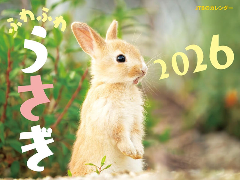 JTB Calendar Fuwa Fuwa Usagi 2026 Wall Calendar