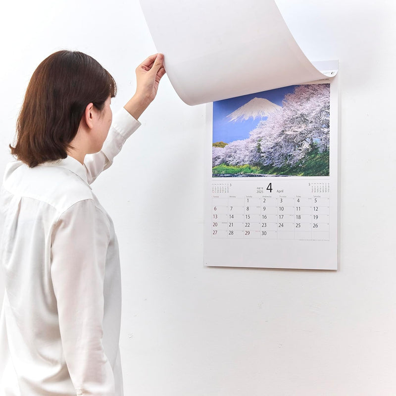 New Japan Calendar 2025 Wall Calendar World Cultural Heritage Mt. Fuji NK66