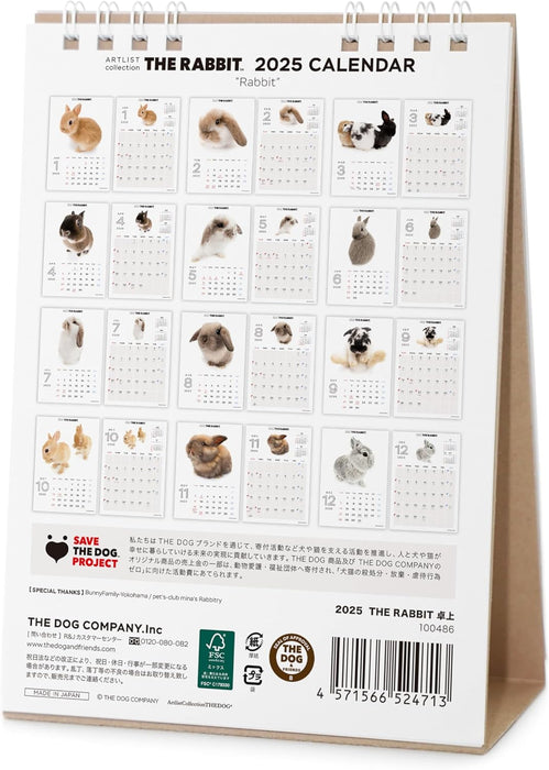 THE RABBIT 2025 Desk Calendar