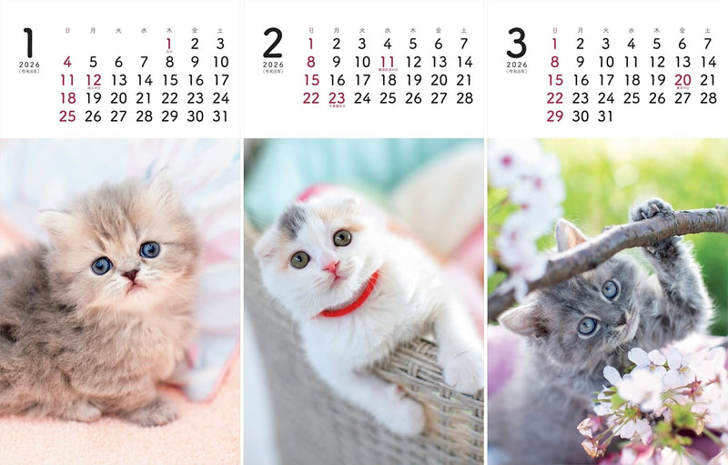 Calendar 2026 - Mini Calendar 'Koneko' (Yama-kei Calendar 2026)