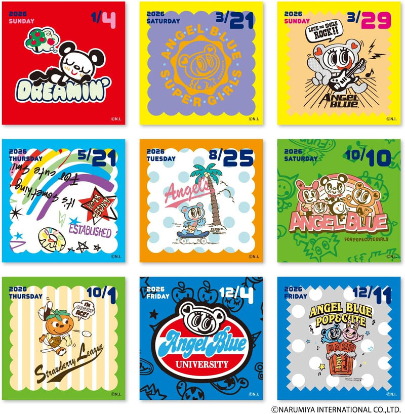 New Japan Calendar 2026 Page-A-Day Calendar ANGELBLUE NK4450