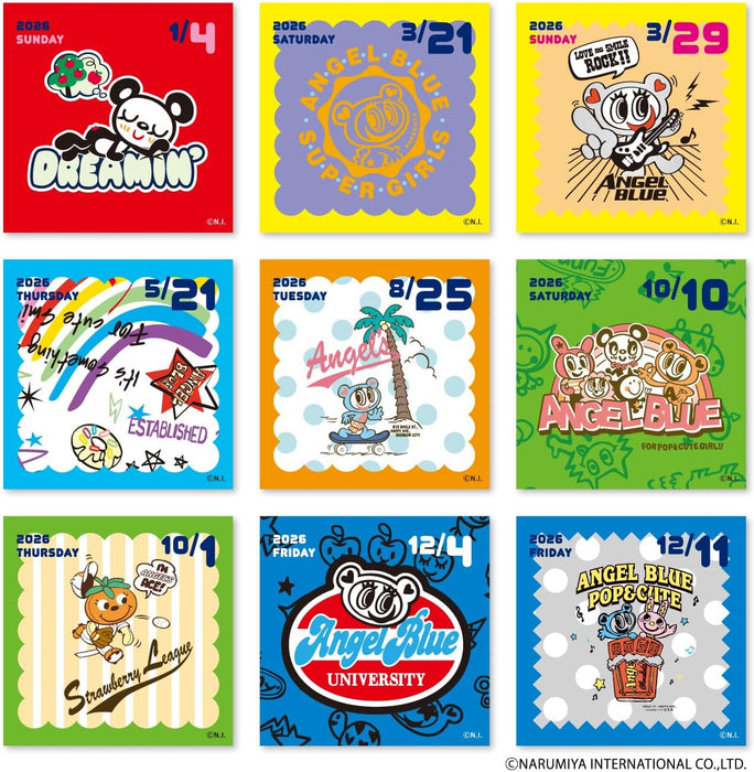 New Japan Calendar 2026 Page-A-Day Calendar ANGELBLUE NK4450