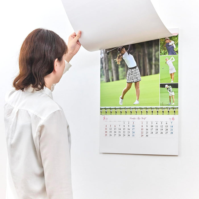 New Japan Calendar 2025 Wall Calendar Ladies Top Golf NK127 607x425mm