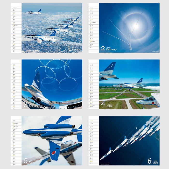 2025  JASDF Japan Air Self-Defense Force Blue Impulse Calendar Desk Calendar 16.7 x 18cm