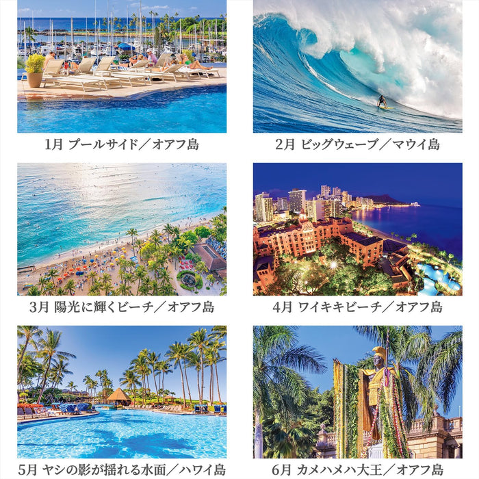 Shashin Koubou 'HAWAII Aloha Story' 2025 Desk Calendar (Double-Sided Design) 144 x 182mm