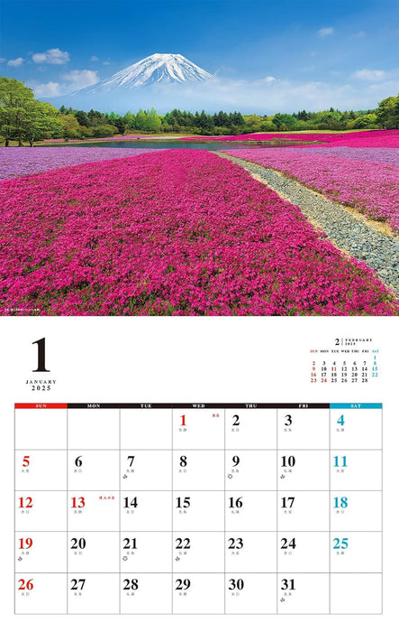 Relaxing Flowers Place Calendar 2025 (Monthly/Wall Calendar)