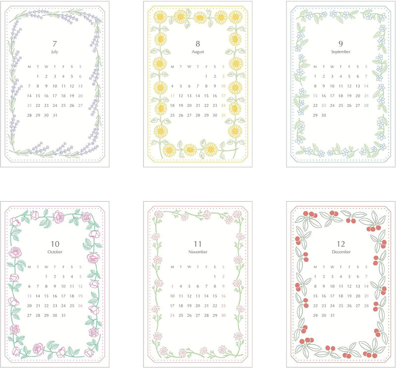 EL COMMUN MATOKA 2025 Desk Calendar Wooden Stand Charme CAL-107