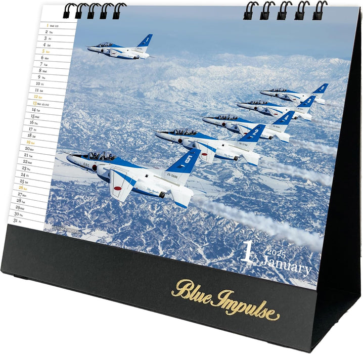 2025  JASDF Japan Air Self-Defense Force Blue Impulse Calendar Desk Calendar 16.7 x 18cm