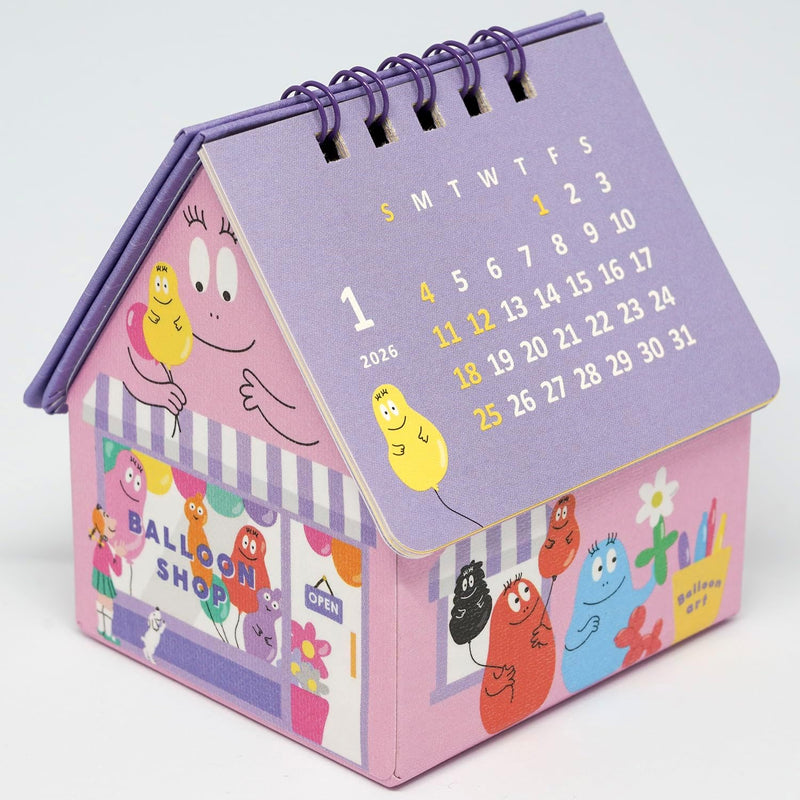 Greeting Life 2026 Desk Calendar House Box Barbapapa C-1734-BB