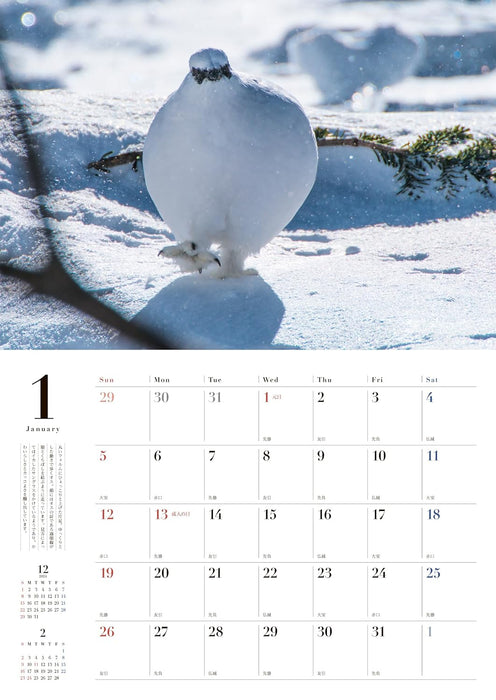 Rock Ptarmigan (Raichou) Seasons of the Sacred Bird 2025 Wall Calendar