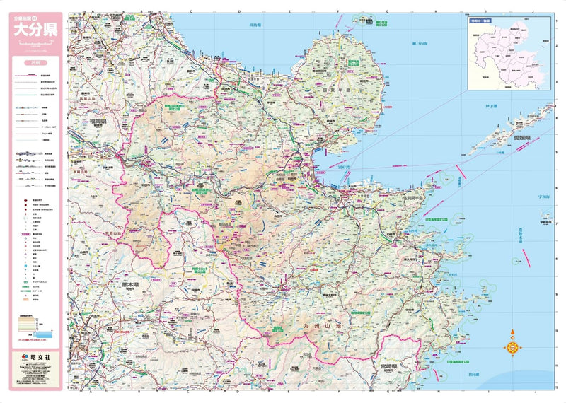Screen Map Prefectural Map: Oita (Prefecture Map 44)