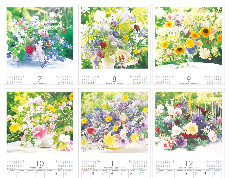 Eijun Takahashi Flower Calendar 2026