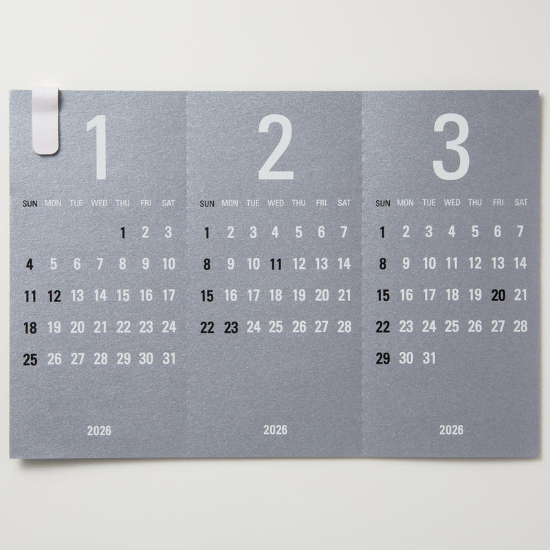 Replug 2026 Desk Calendar Triangler Silver A26-498