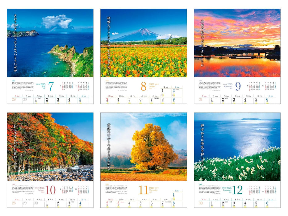 Calendar 2025 Itsuki Natsui Enjoying the Seasons: Introduction to Haiku and Calendar (Monthly/Wall Calendar) (Impress Calendar 2025)