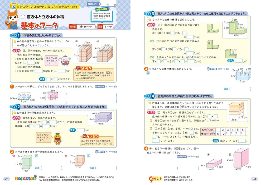 Shougaku Kyoukasho Work Mathematics 5th Grade Dainippon Tosho Edition