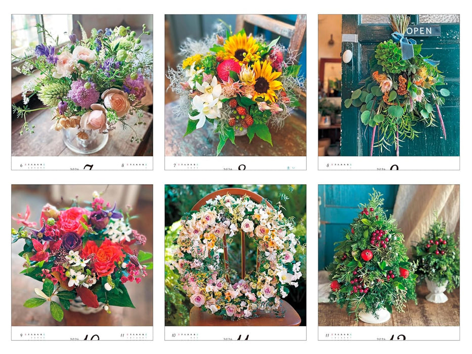 Calendar 2026 Natural Flower Cute Flower Shop's Little Calendar (Monthly/Wall Calendar) (Impress Calendar 2026)