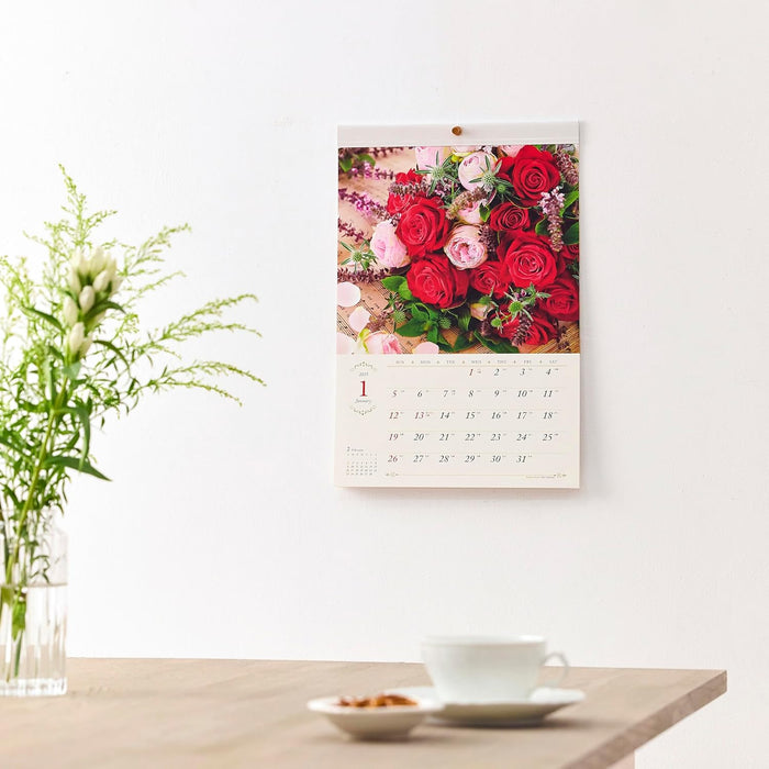 New Japan Calendar 2025 Wall Calendar Brilliant Flowers NK4016