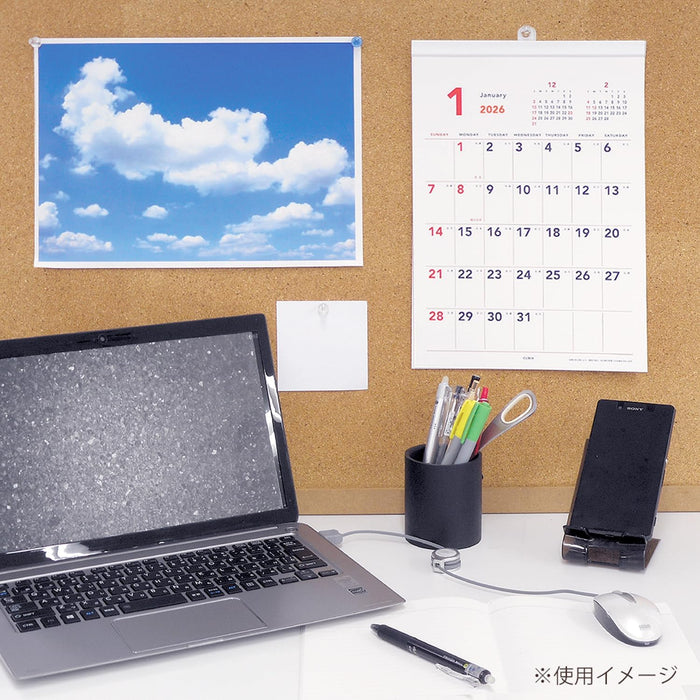 M-PLAN 2026 Cubics Wall Calendar A4 Basic 204008-01-65