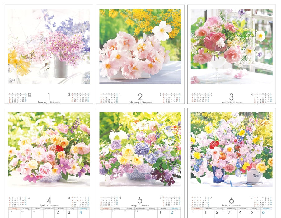 Eijun Takahashi Flower Calendar 2026