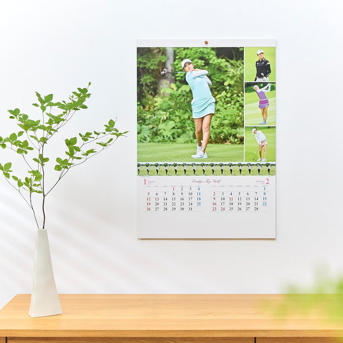 New Japan Calendar 2025 Wall Calendar Ladies Top Golf NK127 607x425mm