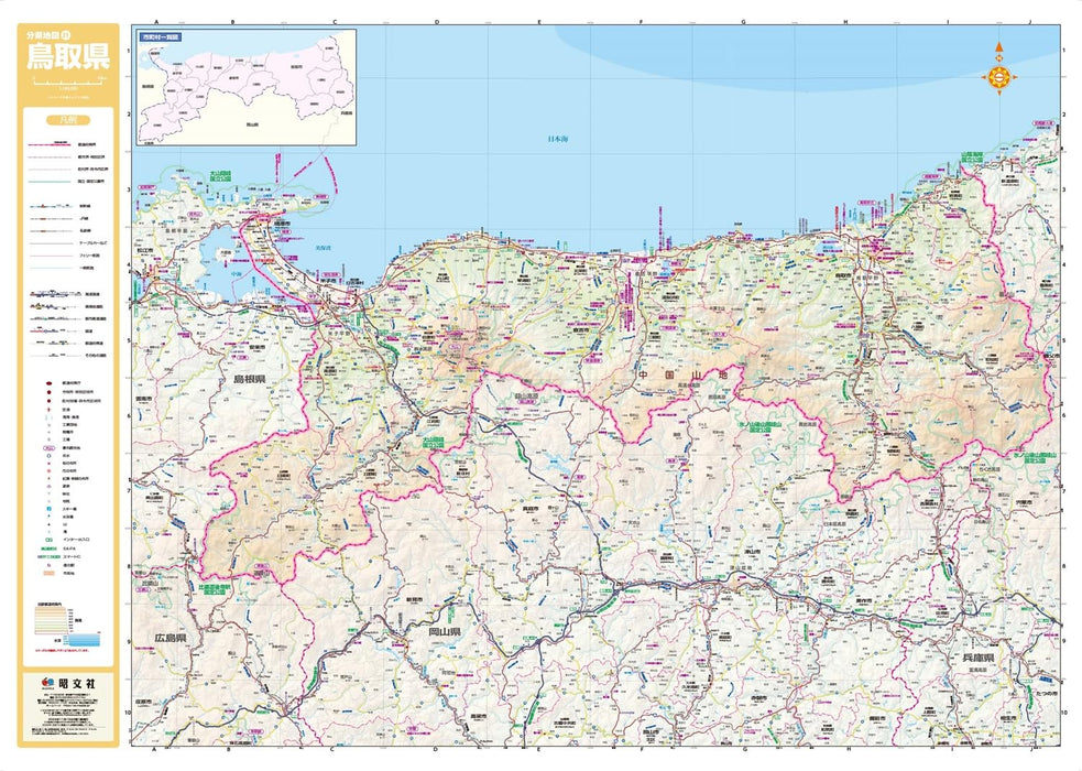 Prefecture Map Tottori (Prefecture Map 31)