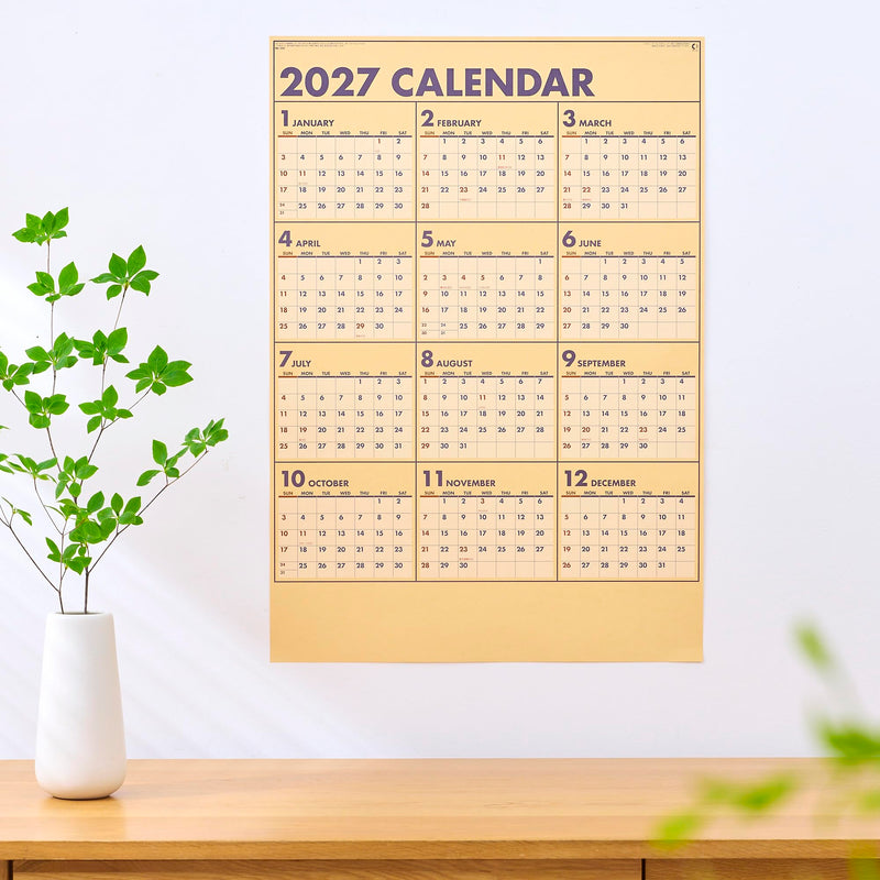 New Japan Calendar 2027 Wall Calendar Timeline: Craft Plan NK345