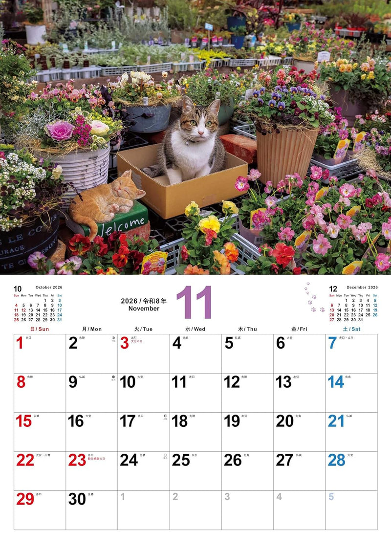 Neko Biyori 2026 Cat Calendar S13